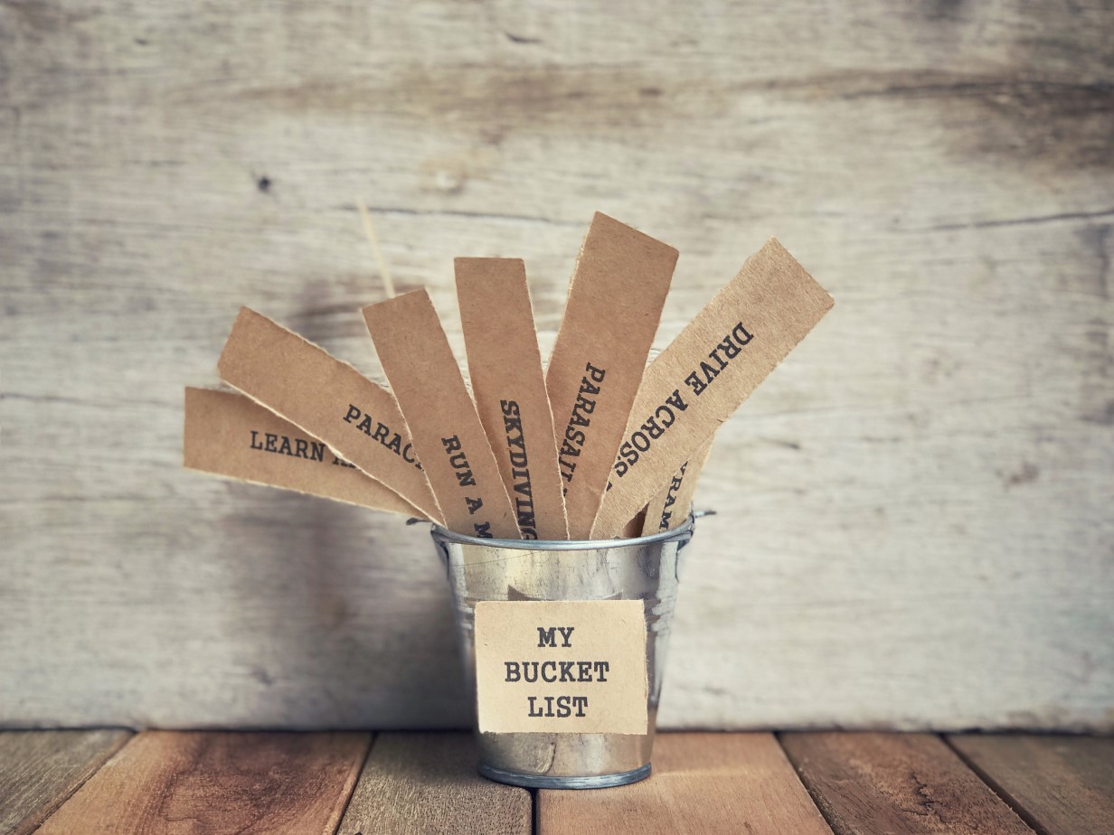 My Bucket List written on paper